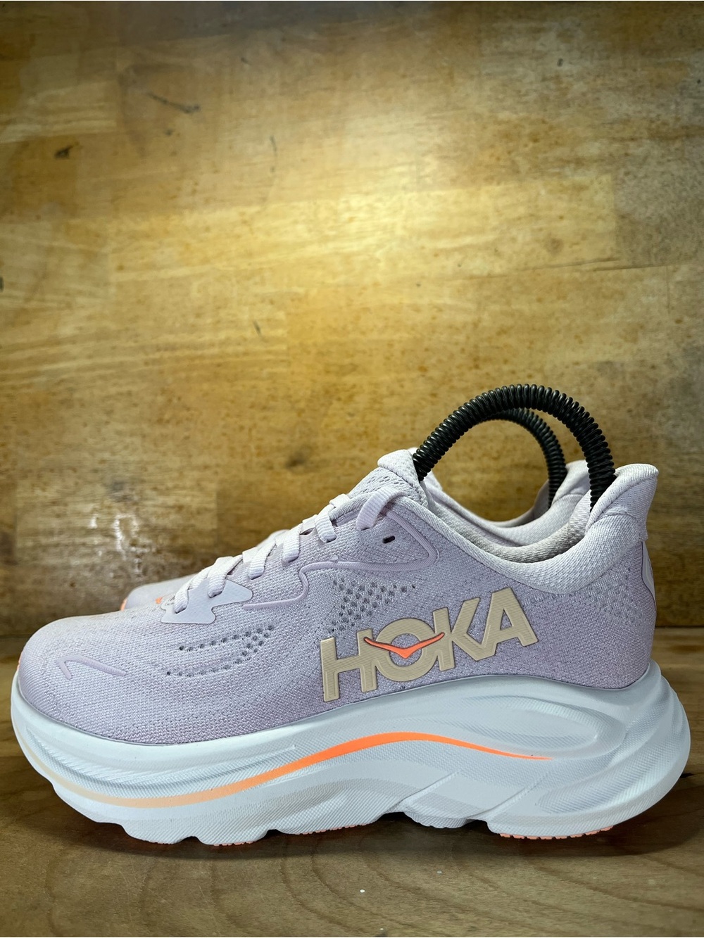NEW Hoka One One Clifton 10 Womens Size 5 Running Shoes Sneakers Lilac Cream - Picture 6 of 13